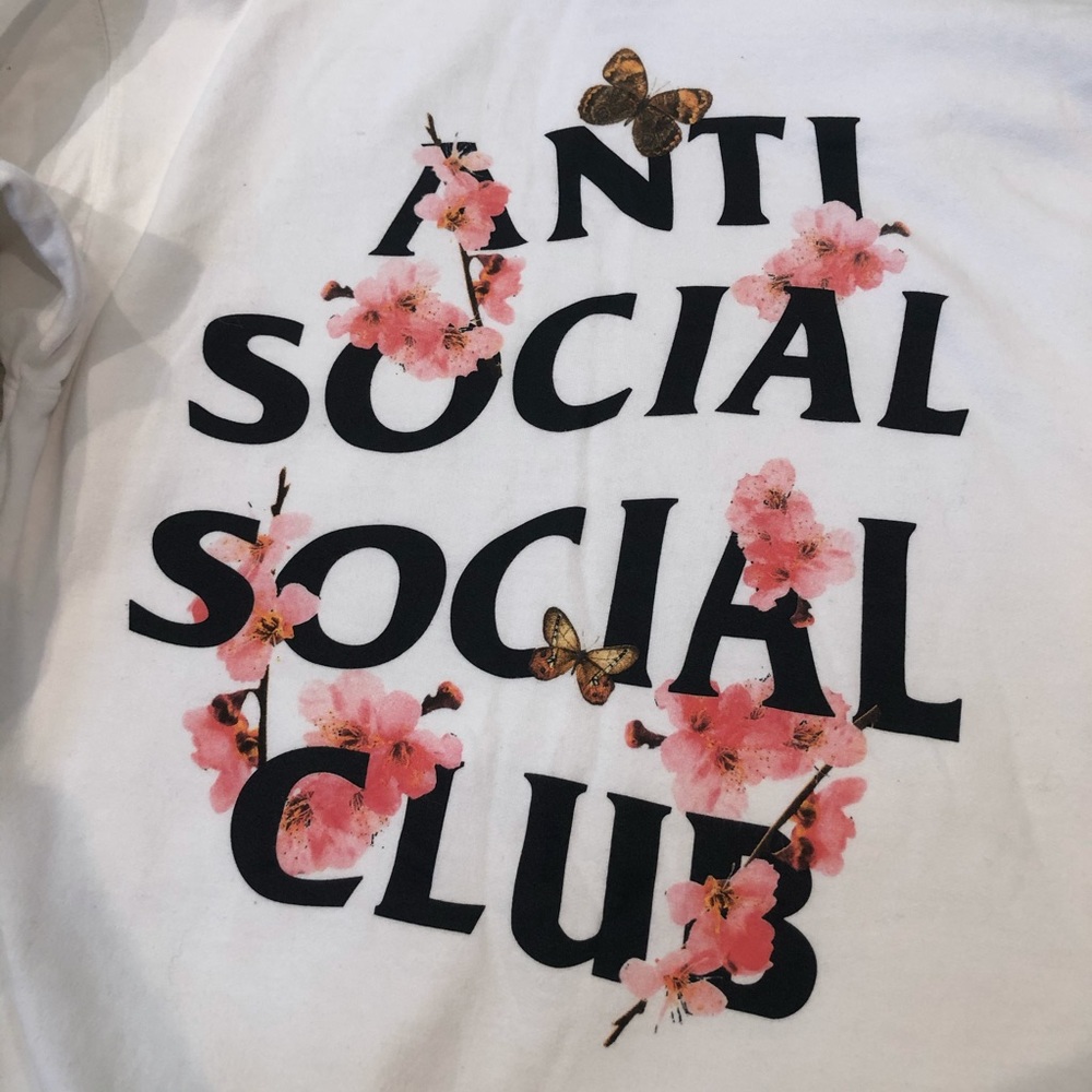 Anti social social club white hoodie